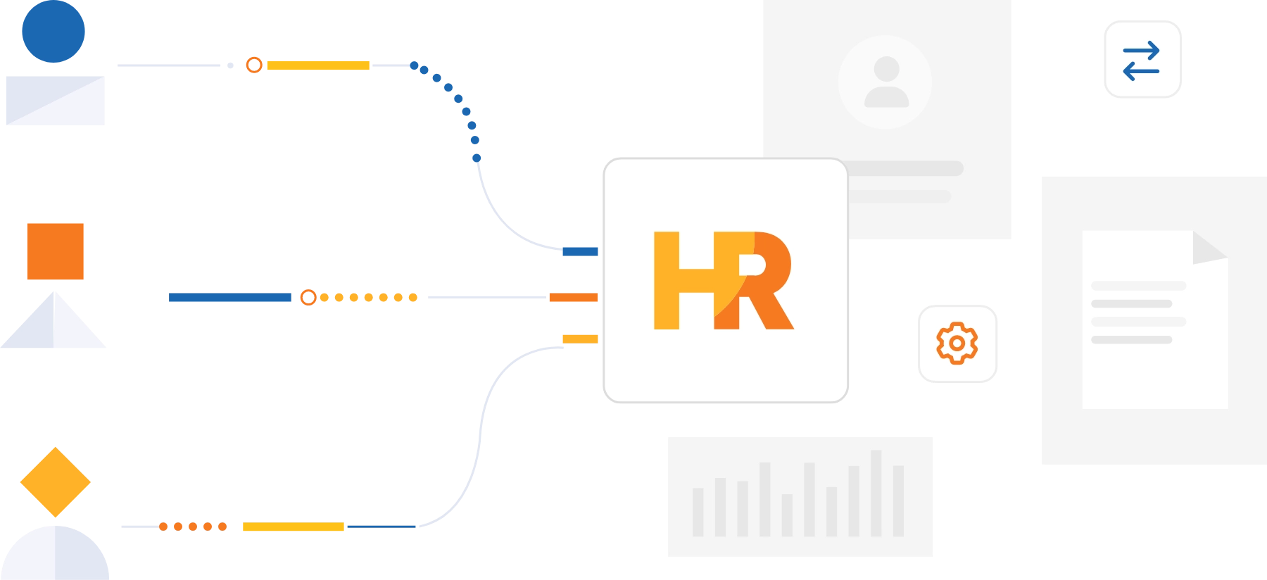 Integrations dashboard showcasing connected HR tools and services