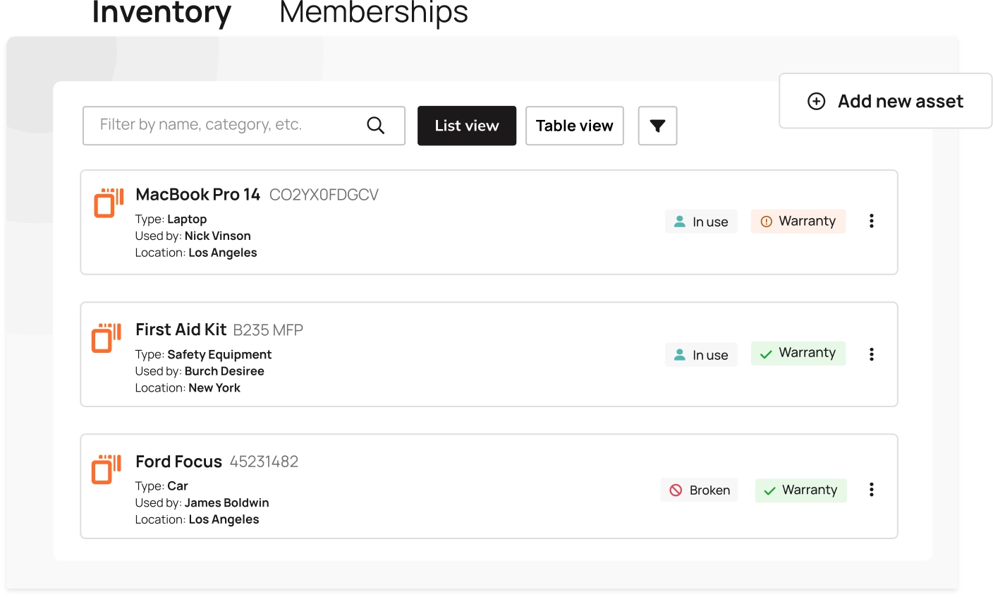 Asset management at your fingertips