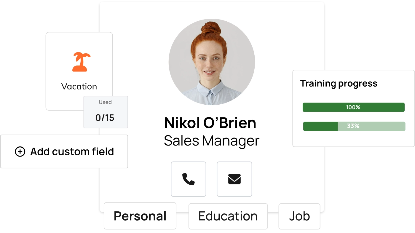 Customizable employee profiles